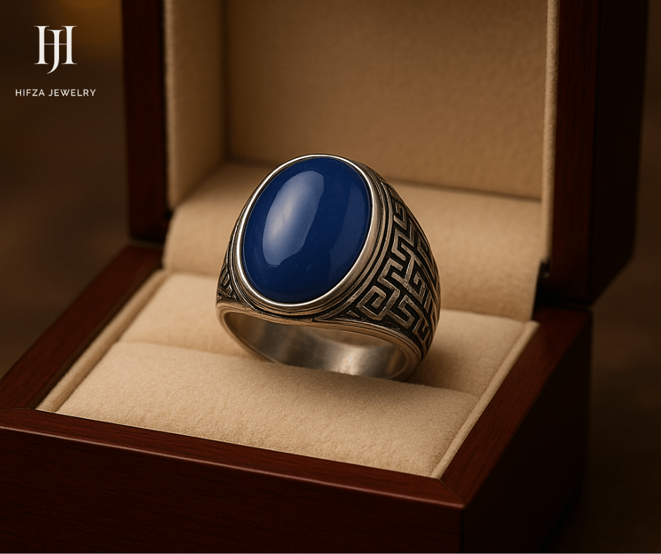 Men’s Sterling Silver Ring with Carnelian Gemstone – Buy Online | Hifza Jewelers