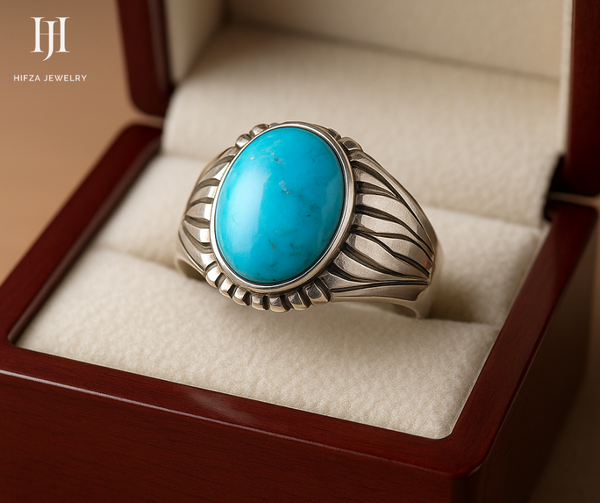 Men’s Sterling Silver Ring with Carnelian Gemstone