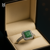 Elegant Emerald Ring | Luxury Silver Jewelry